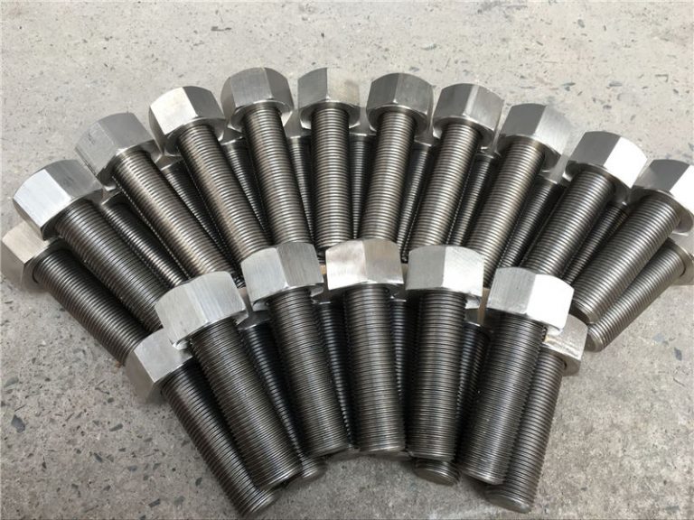 254smo uns s31254 hu1.4547 csavarok és anyák 1-1 / 2 ”-8unx180mm menetes rudak